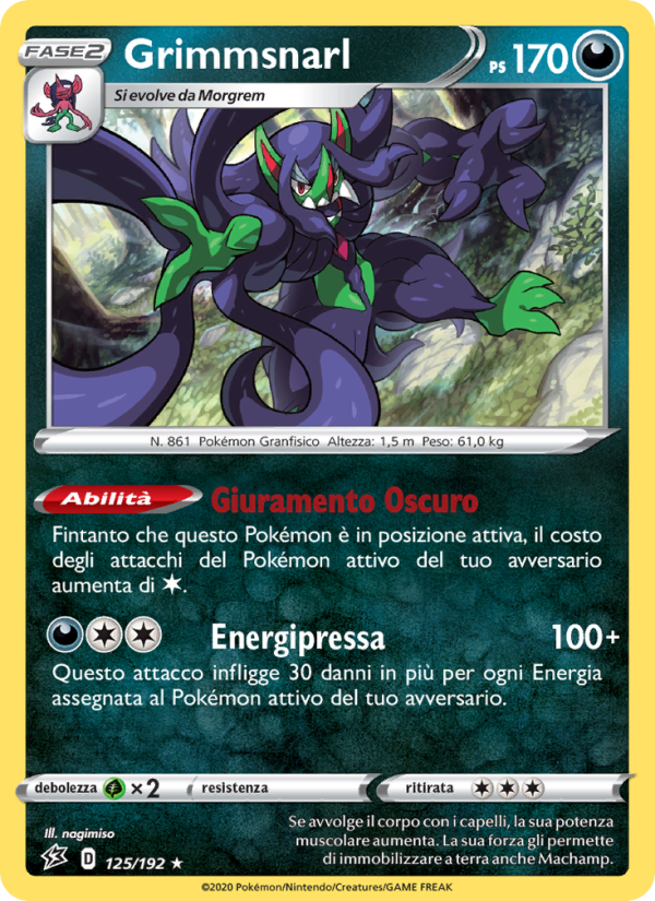 Grimmsnarl 125/209 — Rebel Clash (Italian Pokémon TCG card)