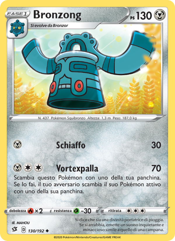 Bronzong 130/209 — Rebel Clash (Italian Pokémon TCG card)