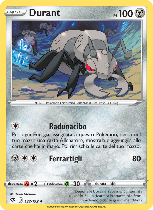 Durant 132/209 — Rebel Clash (Italian Pokémon TCG card)
