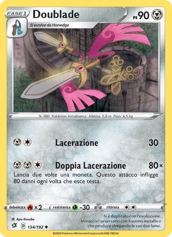 Doublade 134/209 — Rebel Clash (Italian Pokémon TCG card)