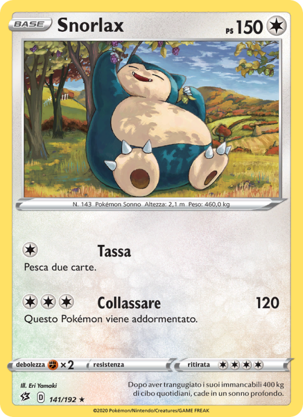 Snorlax 141/209 — Rebel Clash (Italian Pokémon TCG card)