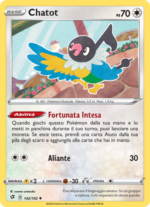 Chatot 142/209 — Rebel Clash (Italian Pokémon TCG card)