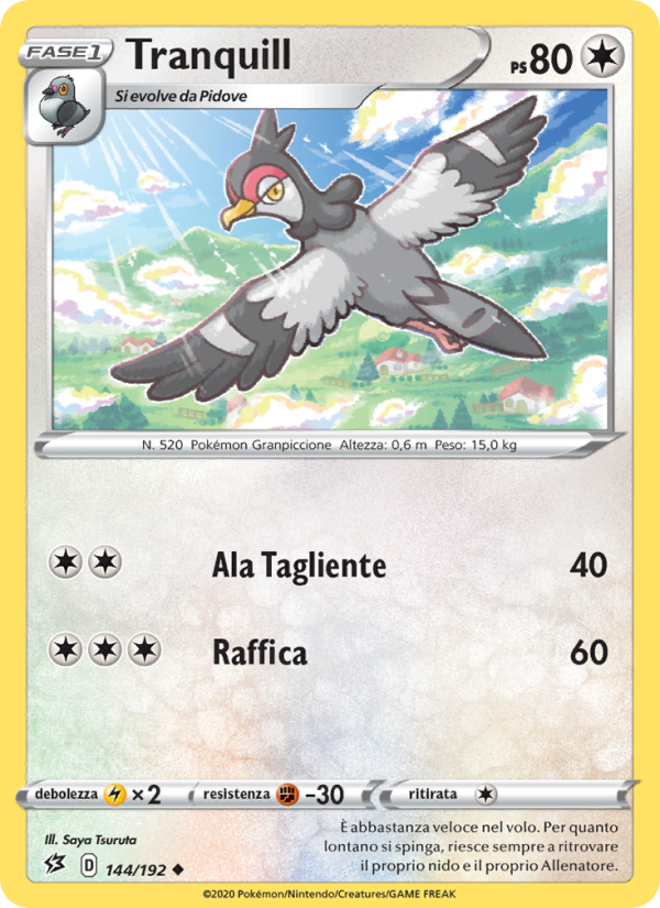 Tranquill 144/209 — Rebel Clash (Italian Pokémon TCG card)