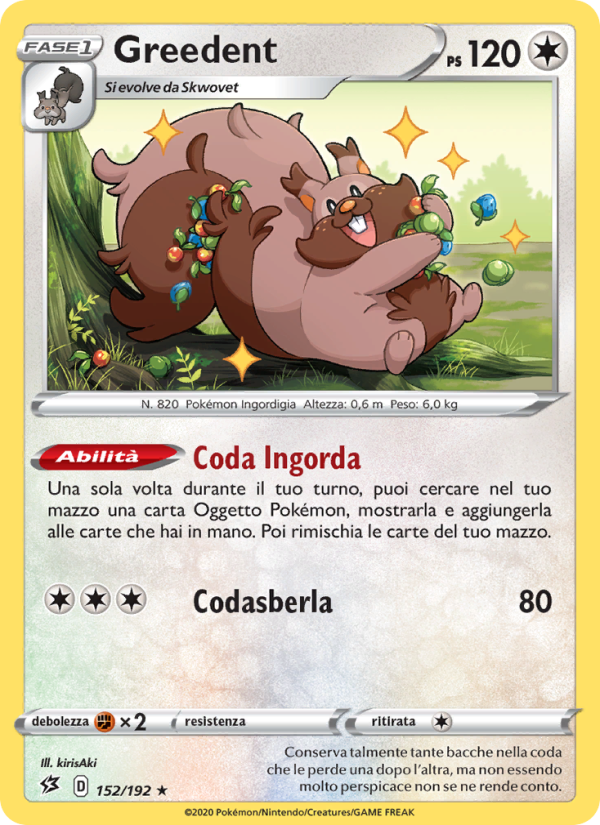 Greedent 152/209 — Rebel Clash (Italian Pokémon TCG card)