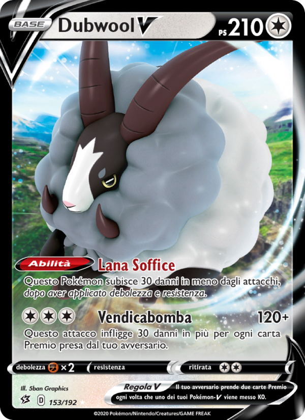 Dubwool V 153/209 — Rebel Clash (Italian Pokémon TCG card)