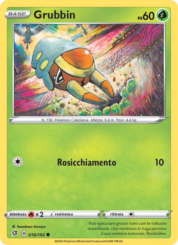 Grubbin 016/209 — Rebel Clash (Italian Pokémon TCG card)