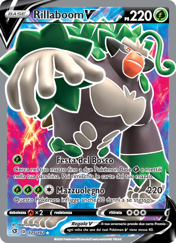 Rillaboom V 175/209 — Rebel Clash (Italian Pokémon TCG card)