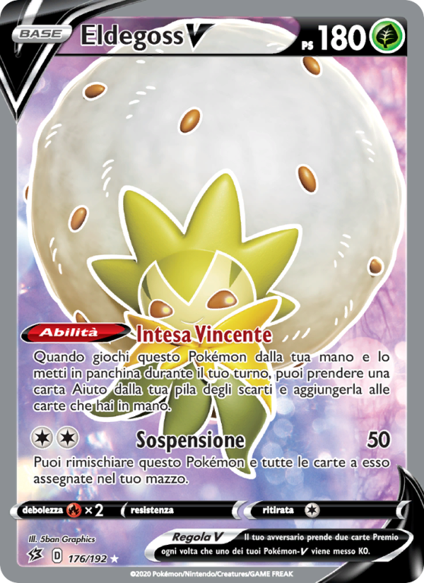 Eldegoss V 176/209 — Rebel Clash (Italian Pokémon TCG card)