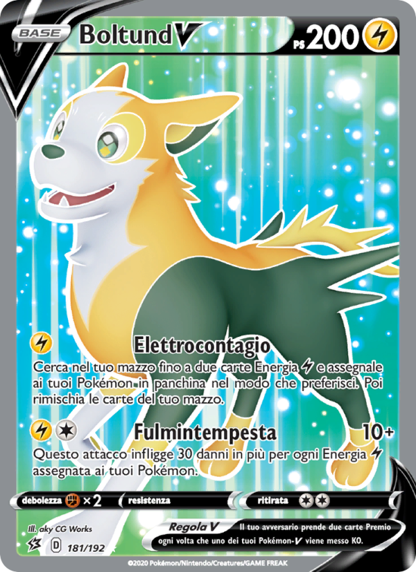 Boltund V 181/209 — Rebel Clash (Italian Pokémon TCG card)