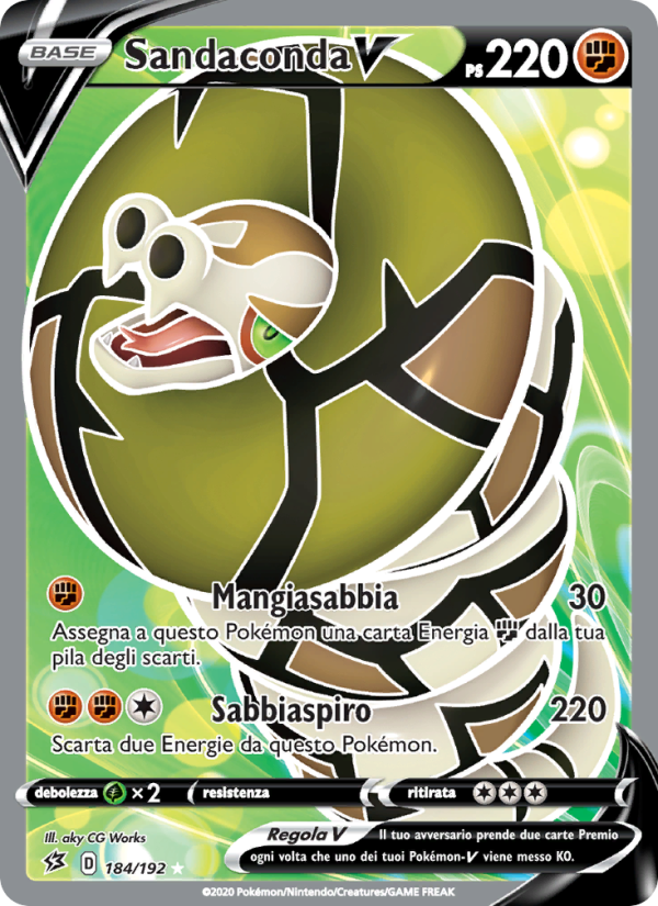 Sandaconda V 184/209 — Rebel Clash (Italian Pokémon TCG card)