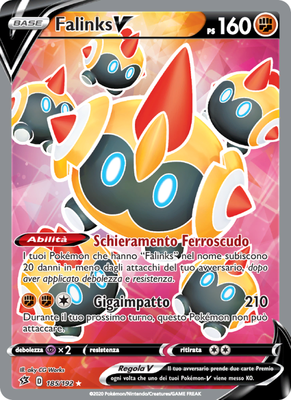 Falinks V 185/209 — Rebel Clash (Italian Pokémon TCG card)