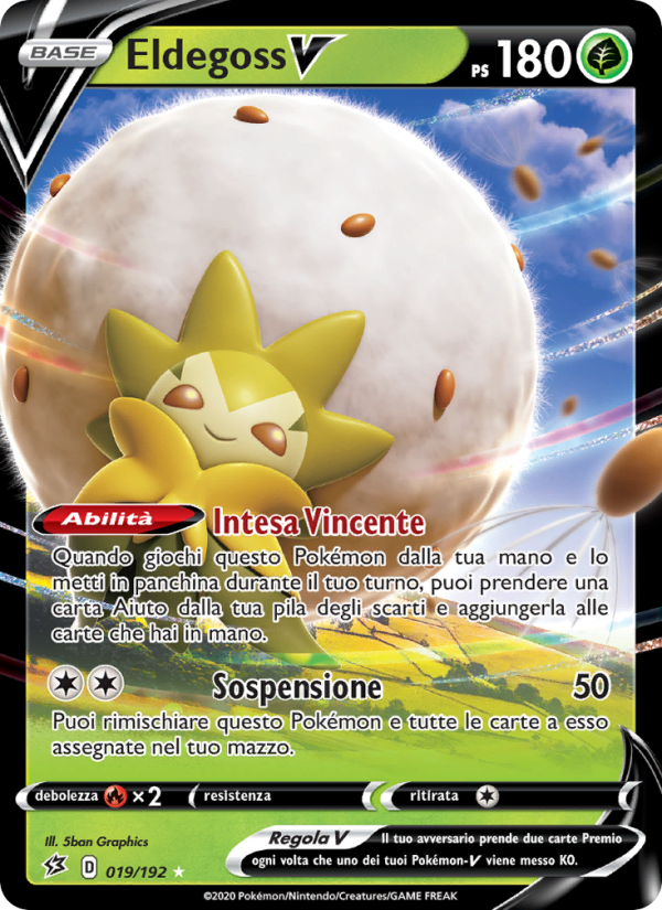Eldegoss V 019/209 — Rebel Clash (Italian Pokémon TCG card)