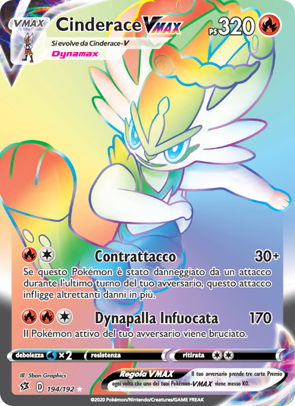 Cinderace VMAX 194/209 — Rebel Clash (Italian Pokémon TCG card)