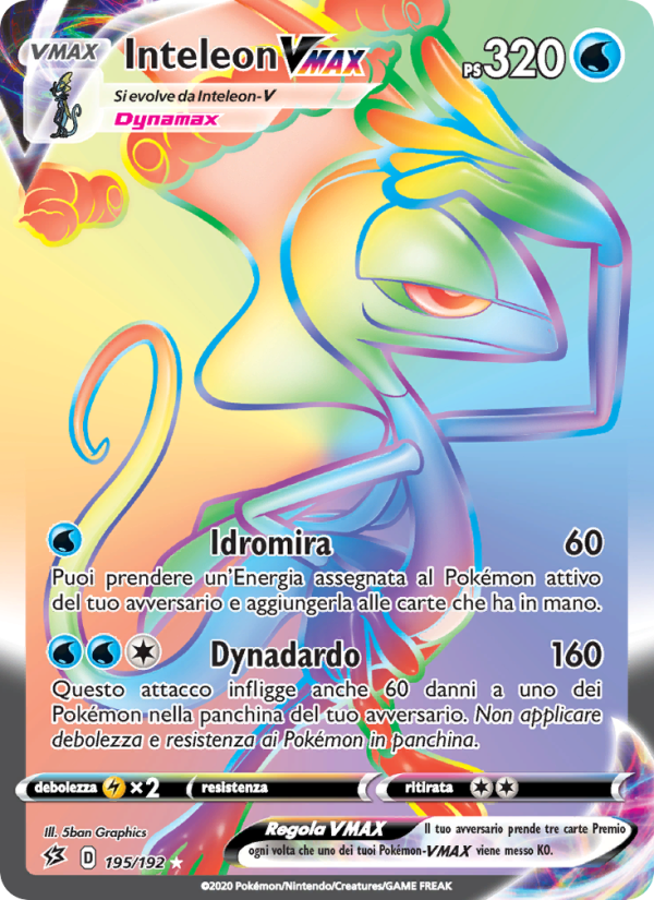 Inteleon VMAX 195/209 — Rebel Clash (Italian Pokémon TCG card)