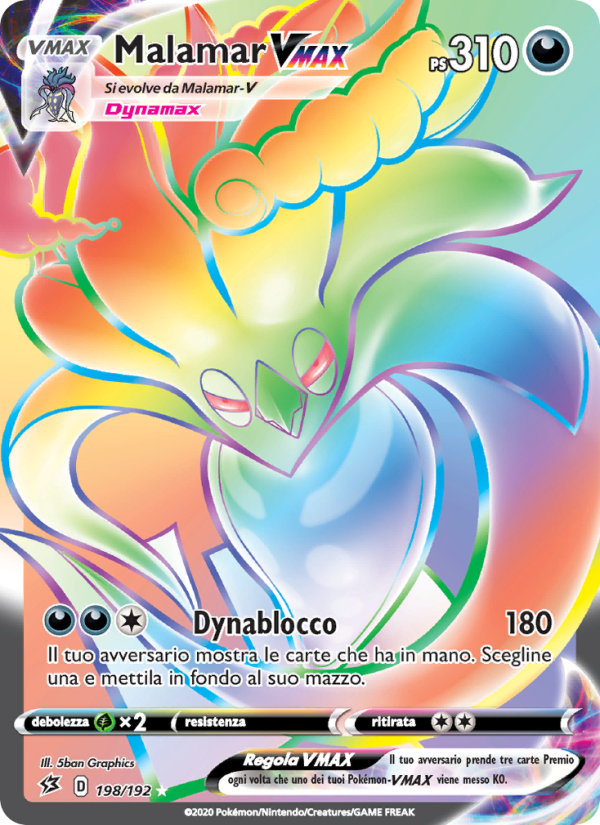 Malamar VMAX 198/209 — Rebel Clash (Italian Pokémon TCG card)