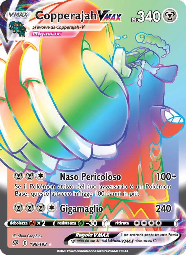 Copperajah VMAX 199/209 — Rebel Clash (Italian Pokémon TCG card)