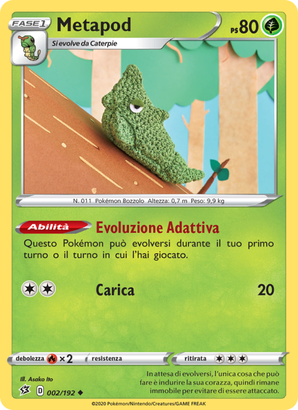 Metapod 002/209 — Rebel Clash (Italian Pokémon TCG card)