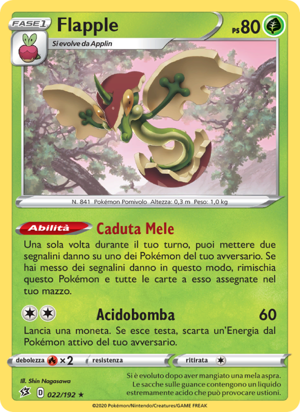 Flapple 022/209 — Rebel Clash (Italian Pokémon TCG card)