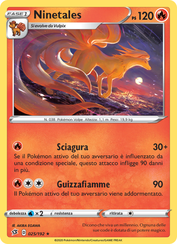Ninetales 025/209 — Rebel Clash (Italian Pokémon TCG card)