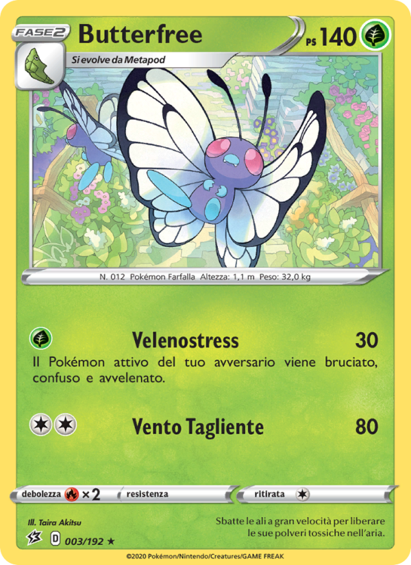 Butterfree 003/209 — Rebel Clash (Italian Pokémon TCG card)