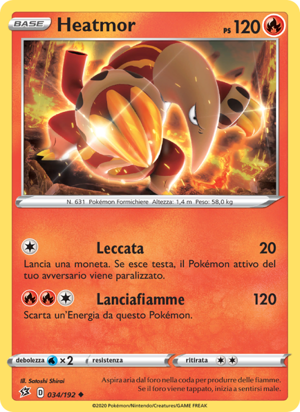 Heatmor 034/209 — Rebel Clash (Italian Pokémon TCG card)