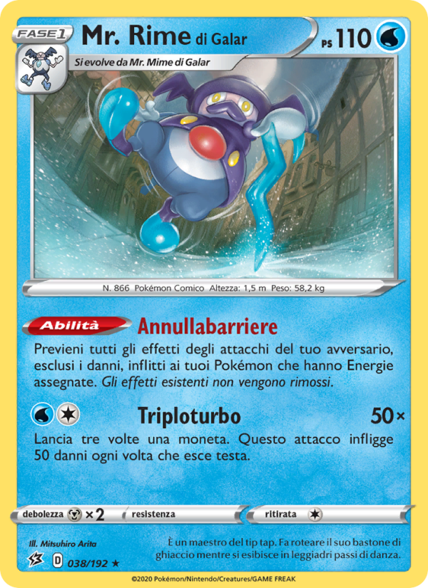Mr. Rime di Galar 038/209 — Rebel Clash (Italian Pokémon TCG card)