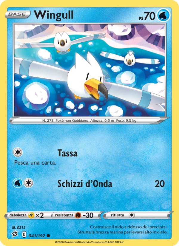 Wingull 041/209 — Rebel Clash (Italian Pokémon TCG card)