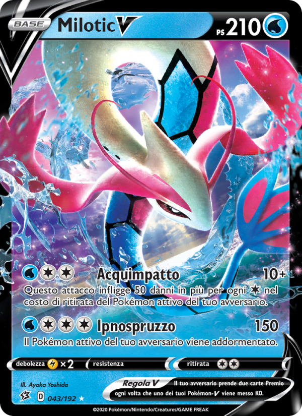 Milotic V 043/209 — Rebel Clash (Italian Pokémon TCG card)