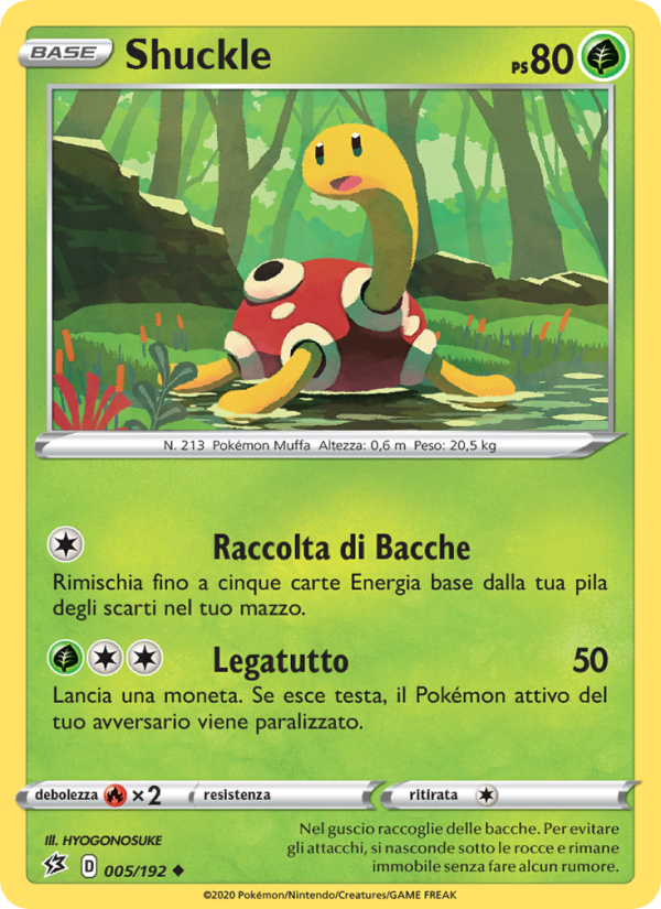 Shuckle 005/209 — Rebel Clash (Italian Pokémon TCG card)