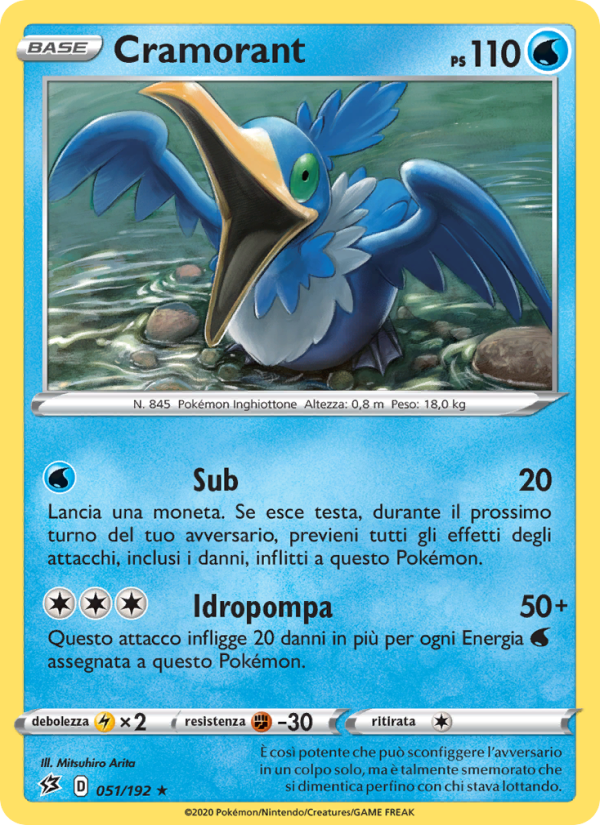 Cramorant 051/209 — Rebel Clash (Italian Pokémon TCG card)