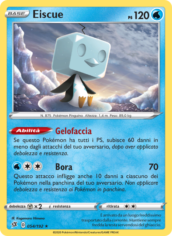 Eiscue 054/209 — Rebel Clash (Italian Pokémon TCG card)