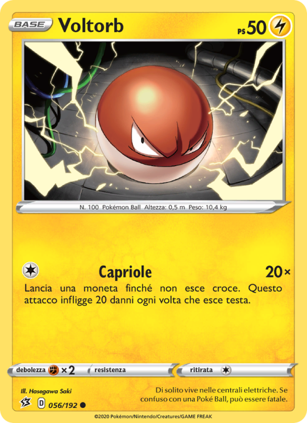 Voltorb 056/209 — Rebel Clash (Italian Pokémon TCG card)