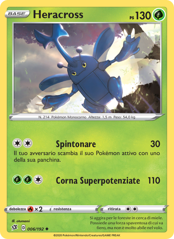 Heracross 006/209 — Rebel Clash (Italian Pokémon TCG card)
