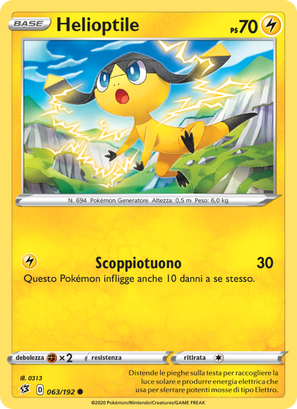 Helioptile 063/209 — Rebel Clash (Italian Pokémon TCG card)