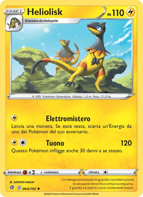 Heliolisk 064/209 — Rebel Clash (Italian Pokémon TCG card)