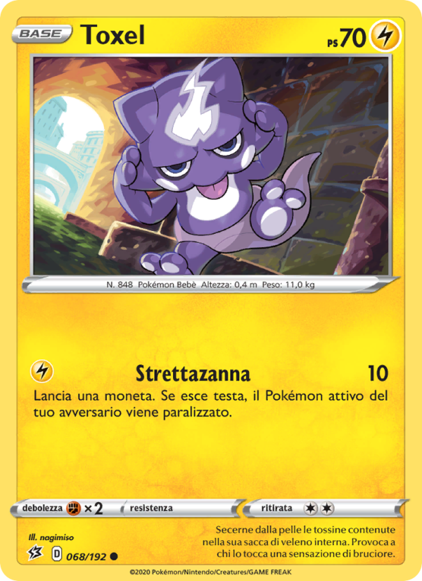 Toxel 068/209 — Rebel Clash (Italian Pokémon TCG card)