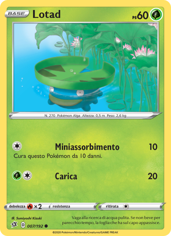 Lotad 007/209 — Rebel Clash (Italian Pokémon TCG card)