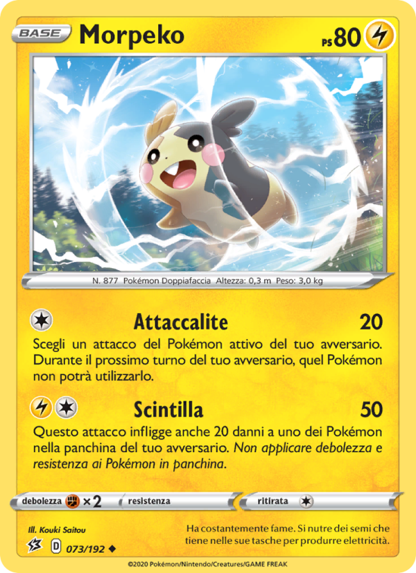 Morpeko 073/209 — Rebel Clash (Italian Pokémon TCG card)