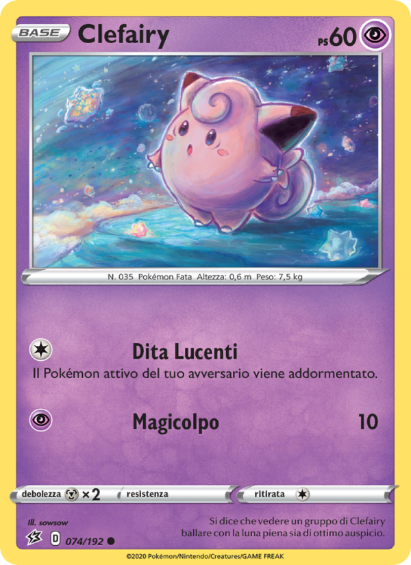 Clefairy 074/209 — Rebel Clash (Italian Pokémon TCG card)