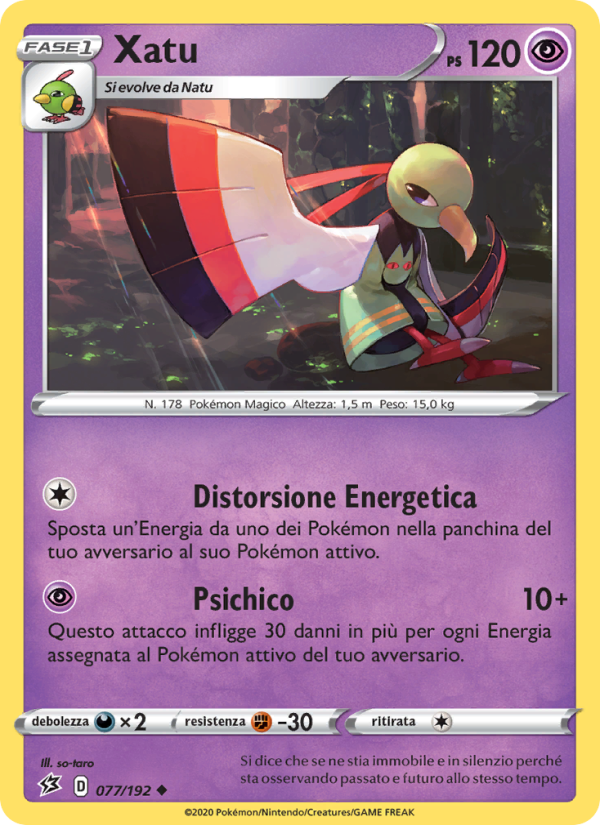 Xatu 077/209 — Rebel Clash (Italian Pokémon TCG card)