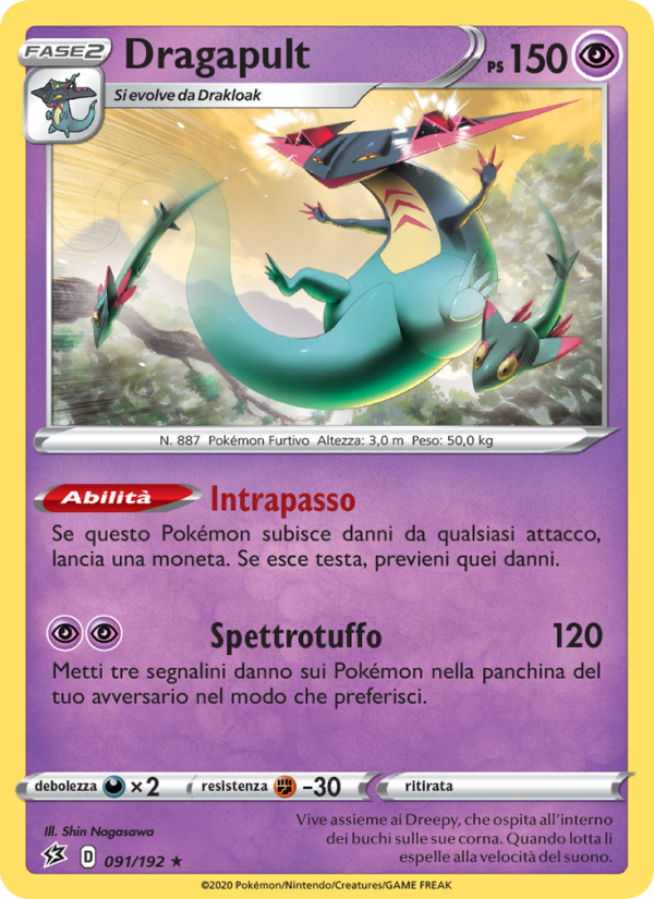 Dragapult 091/209 — Rebel Clash (Italian Pokémon TCG card)