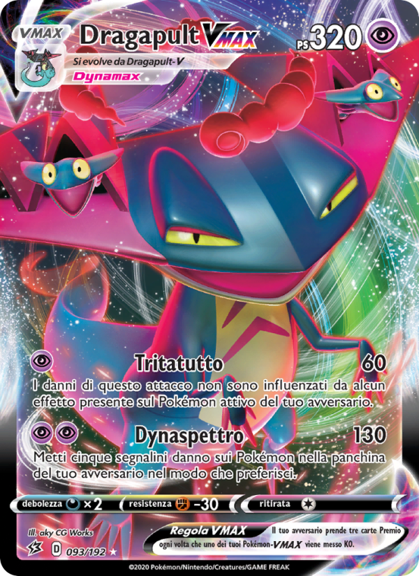Dragapult VMAX 093/209 — Rebel Clash (Italian Pokémon TCG card)