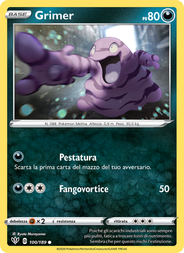 Grimer 100/201 — Darkness Ablaze (Italian Pokémon TCG card)