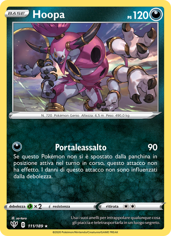 Hoopa 111/201 — Darkness Ablaze (Italian Pokémon TCG card)
