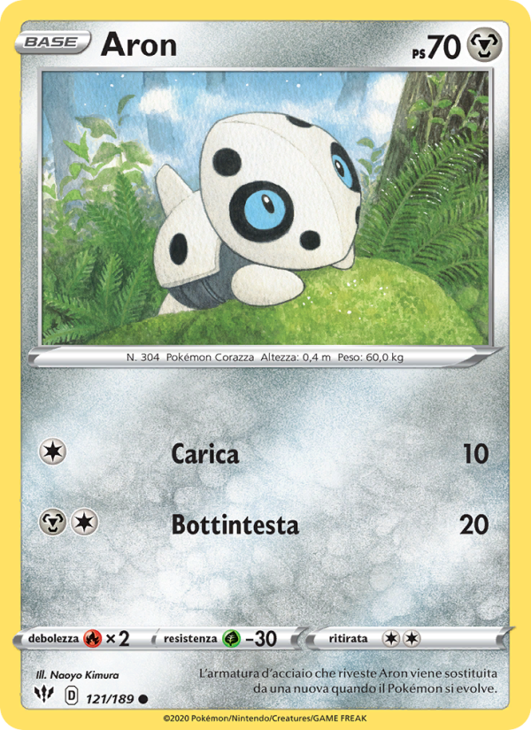 Aron 121/201 — Darkness Ablaze (Italian Pokémon TCG card)