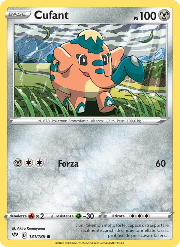 Cufant 131/201 — Darkness Ablaze (Italian Pokémon TCG card)