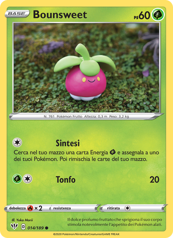 Bounsweet 014/201 — Darkness Ablaze (Italian Pokémon TCG card)