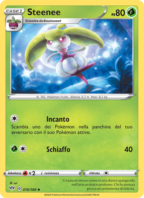 Steenee 015/201 — Darkness Ablaze (Italian Pokémon TCG card)