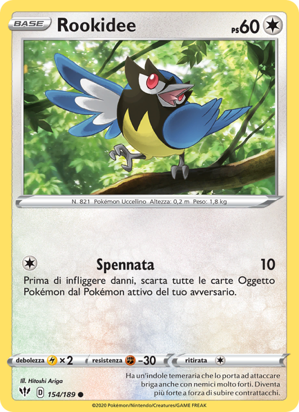 Rookidee 154/201 — Darkness Ablaze (Italian Pokémon TCG card)