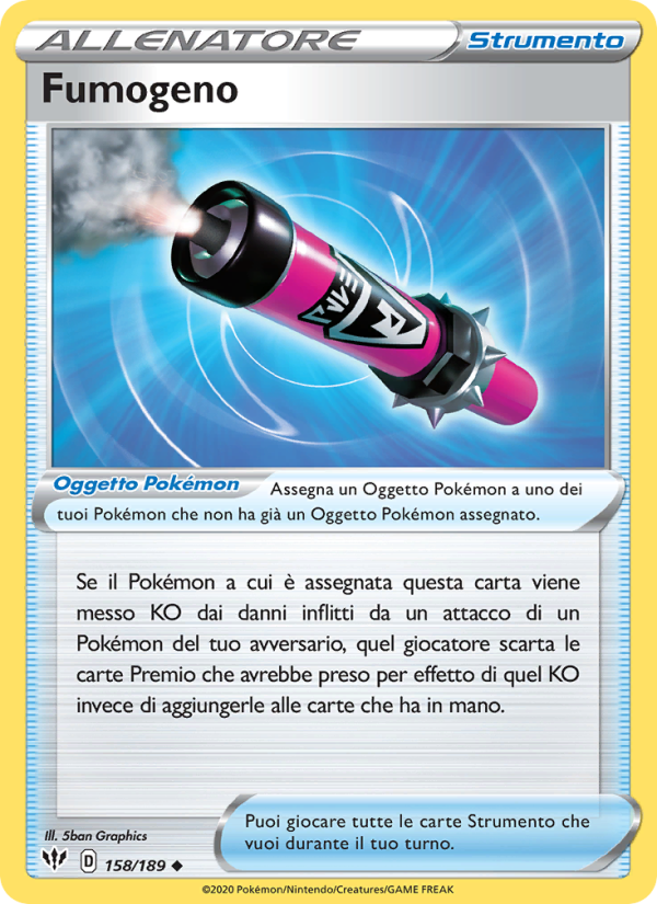 Fumogeno 158/201 — Darkness Ablaze (Italian Pokémon TCG card)